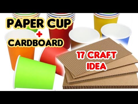 17 Craft Ideas from Waste Cardboard & Paper Cups