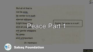 Peace Part 1