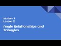 Triangle Angle Relationships and Properties