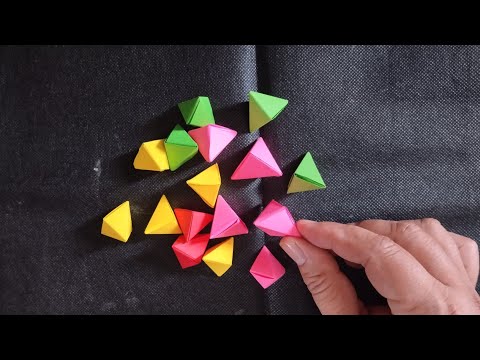 Cara Membuat Bentuk Segitiga3D/Poligon dari Kertas Origami (Mainan Kertas)