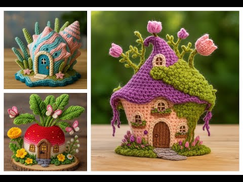 Super cute crochet house model design sharing ideas#design #crochet #knitting