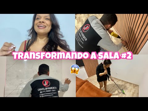 TRANSFORMEI A SALA COM PAPÉIS DE PAREDE - A CASINHA VAI FICAR UM SONHO - VIDA REAL -
