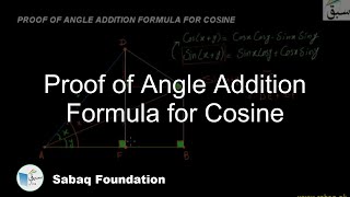 Proof of Angle Addition Formula for Cosine