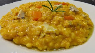 Kremasti Rižoto od Bundeve i Gorgonzole / Creamy Pumpkin Gorgonzola One-Pan Risotto - Recipe