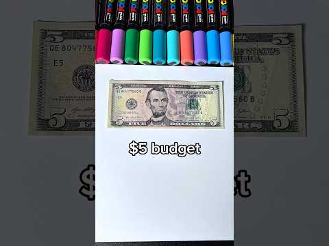 Drawing, But I ONLY Have a $5 Budget… (#shorts)