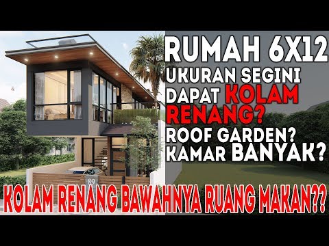 Desain rumah 6x12, punya fasilitas hotel bintang 5?Kolam Renang Pribadi!