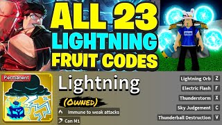 All 23 Blox Fruits Lightning Fruit Update Codes!