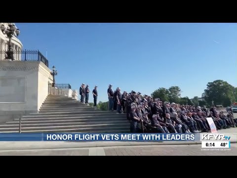 YouTube video thumbnail: North Dakota Veterans on Honor Flight With Fedorcheck