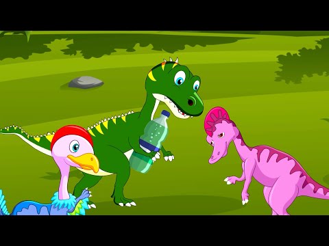 Spino Dinosaur Catch Fish Together. Spino Dinosaur caught very big fish.