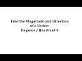Vector Magnitude and Direction Concepts