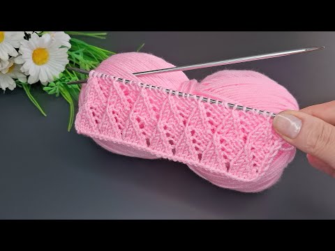 Kolay İki Şiş Örgü Yelek Model Desen 🌸#knitting #crochet #handmade #flower #diy #keşfet #tejer