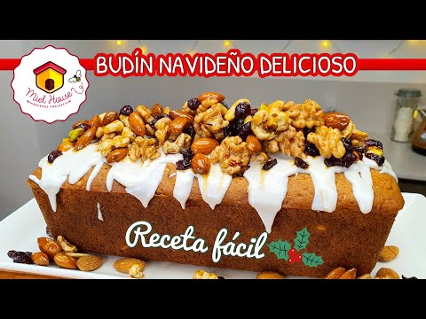 BUDIN NAVIDEÑO esponjoso MAS QUE FÁCIL