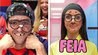 ALUNO FEIO vs ALUNO BONITO / Aluno NERD sofre na RoxTeen
