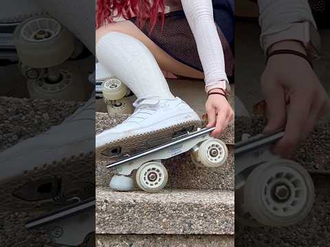 attaching the wheels to my detachable roller skate shoes - high quality bottom view