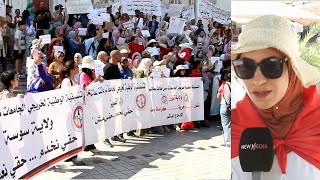 تحرك إحتجاجي لخرجي الجامعات ممن طالت بطالتهم : " طالبين قرار رئاسي منصف للجميع " 🇹🇳