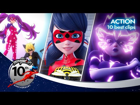 MIRACULOUS | 🔝 ACTION 🐞 | Best clips from Season 1 to 6 | 10th anniversary ⭐️