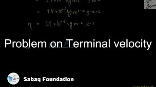 Problem on Terminal velocity