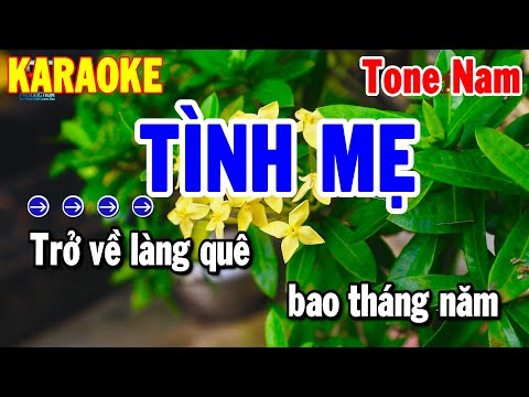 Karaoke Tình Mẹ Tone Nam Nhạc Sống Trữ Tình Dễ Hát 2025 | Thanh Hải