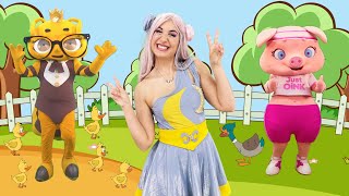 Cinque Paperelle + 30 minuti di Canzoni per Bambini e Baby Dance con Camilla al Luna Farm  🐷🐝🐔🐂