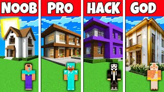 Minecraft Battle: NOOB vs PRO vs HACKER vs GOD EXPENSIVE HOUSE BUILD CHALLENGE in Minecraft
