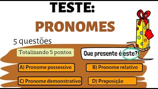 Quiz de português  - USO DOS PRONOMES | Desenhando a Solução