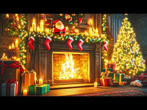 Cozy Christmas Fireplace Music🔥Calm Instrumental Music 🎅 Wonderful Christmas Atmosphere