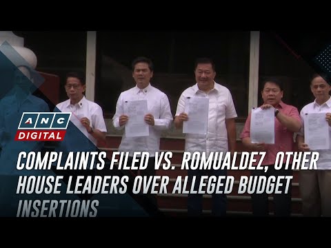 Complaints filed vs. Romualdez, other House leaders over alleged budget insertions | ANC