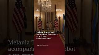 Melania Trump aparece acompañada de un robot en cumbre en la Casa Blanca