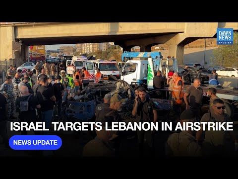 YouTube video thumbnail: Israel Targets Lebanon in Deadly Drone Strike Near Beirut | Cross-Border Ceasefire Tensions Escalate