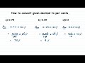Converting Decimals to Percentages