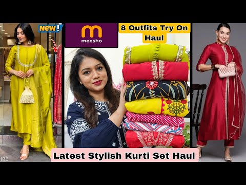 🌻Meesho Kurti/Kurta Set Haul Starting Rs.343|😀 Partywear Kurti Haul |Designer Gowns| Meesho