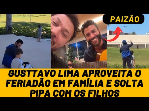 Gusttavo Lima aproveita FERIADÃO na FAZENDA e solta PIPA com os filhos e mais…