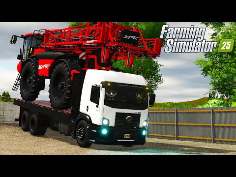 CARREGAMENTO E TRANSPORTE PERIGOSO DO MEU NOVO PULVERIZADOR - Farming Simulator 25 | EP.38