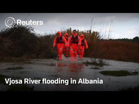 YouTube video thumbnail: Albania Emergency Crews Rescue Residents as Vjosa River Floods Homes