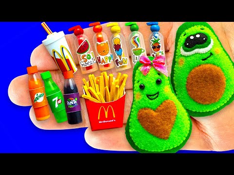 45 EASY #DIY MINIATURE REALISTIC FOOD, DRINKS and THINGS | Handbags, Cookies, Cola, Sprite