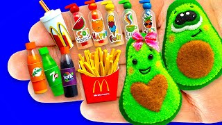 45 EASY #DIY MINIATURE REALISTIC FOOD, DRINKS and THINGS | Handbags, Cookies, Cola, Sprite