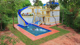 [Full Video]Build The Creative  Water Slide Park With Villa House & Swimming Pool Designed In Forert