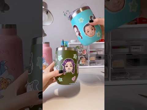 Como fiz copos com a minha arte ⭐️ #diy #dtfuv