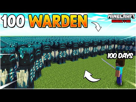 Survived 100 Days in Warden World in Hardcore Minecraft.