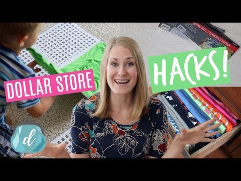 $1 DOLLAR STORE HACKS 💚 Laundry & Kitchen Organization!