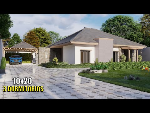 Plano de casa de 10x20 metros