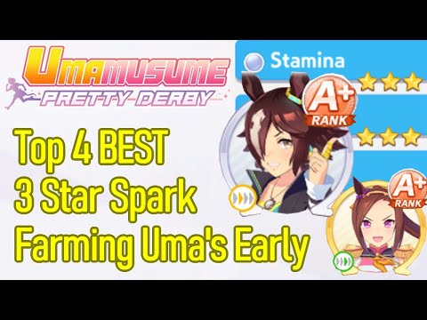 Uma Musume top 4 FASTEST SPARKS trainee's, get FULL 9 star blue and pink legacies FAST, spark farm