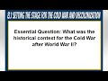 Cold War and Post-War Politics
