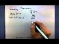 Dividing Functions and Simplifying Expressions