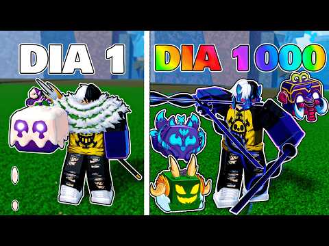 PASSEI 1000 DIAS no BLOX FRUITS!!