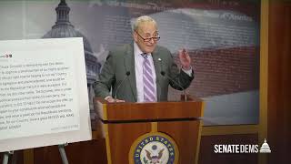 After Trump Caved, Senator Schumer Speaks on Grinding Trump’s Unqualified Nominees to a Halt
