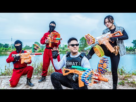 LTT Nerf War : SEAL X Warriors Nerf Guns Fight Crime Dr.Lee Crazy Evil Guards - Intense Escape!