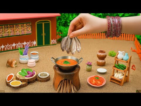 Fishing to Cooking 🐟 How to Make Miniature Ultimate Fish Paratha & Gravy Recipe