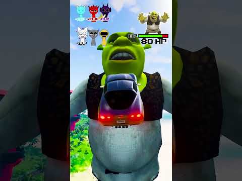 ¡SPRUNKI VS SHREK GIGANTE!👹 ¿QUIÉN GANARÁ 🤩 #shorts