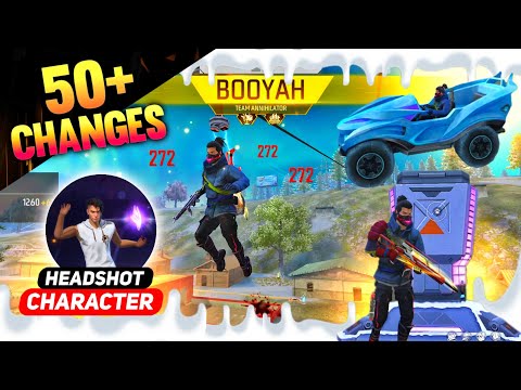 50+ Changes in OB47 Update in Free Fire 😱 | Headshot Settings / Snow Map / New Character | Free Fire